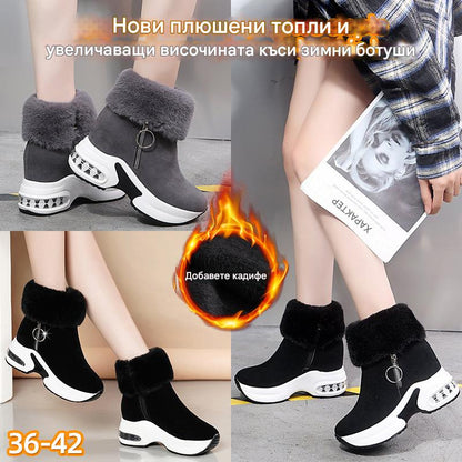 👢【35-43】💕Нови зимни дамски плюшени памучни обувки с дебела подметка
