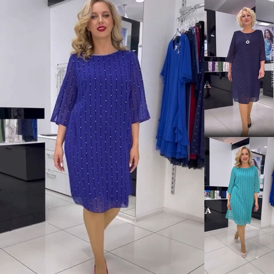 💐【S-5XL】Модна ежедневна рокля за лятото на 2025 г., елегантна и семпла.