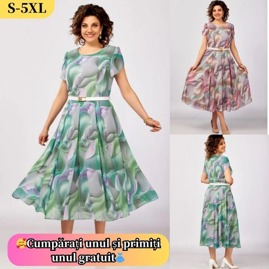 🔥🥰【Cumpără 1 Primești 1 Gratuit】【S-5XL】Rochie nouă și elegantă din șifon de înaltă calitate