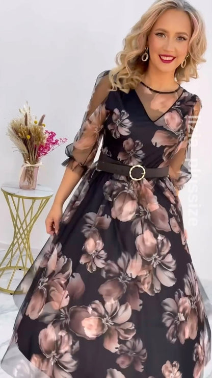 🌸💥【S-5XL】Нова елегантна рокля с щампа