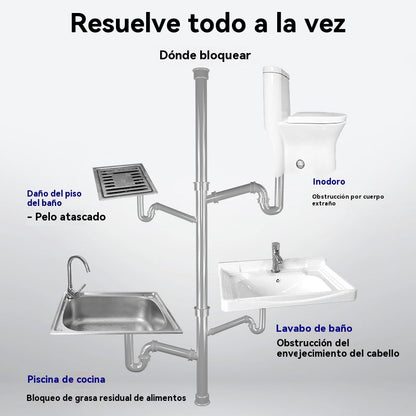 【Compra 3 y llévate 3 gratis】Polvo efervescente limpiador de tuberías｜Disuelve grasa y obstrucciones al instante, elimina olores y sarro, no daña las tuberías, reembolso garantizado